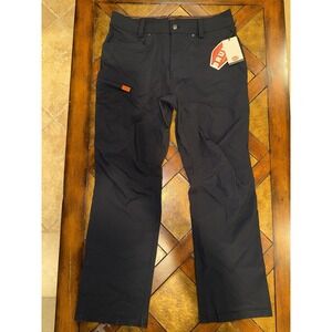 Brunt The Costello Ripstop Pant Mens 32x30 Black Work Utility Trousers Tech NWT